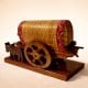 Handcrafted Wood Bullock Cart Figurine